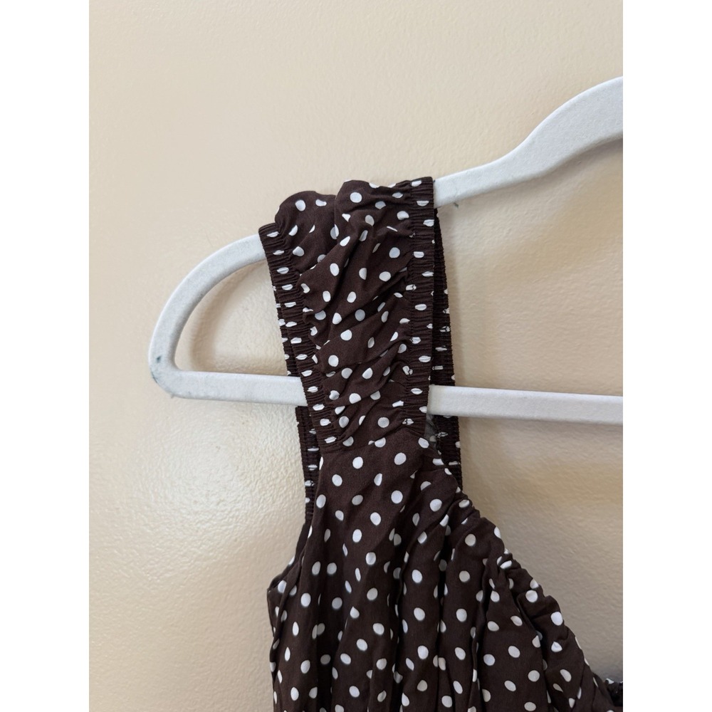 Wild Fable Women's Brown Polka Dots Cap Sleeve Mini A-Line Dress Size XXS NWT - Picture 4 of 9